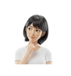 【タイ語・日本語】美人あいさつ＆お仕事（個別スタンプ：28）