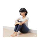 【タイ語・日本語】美人あいさつ＆お仕事（個別スタンプ：29）