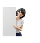 【タイ語・日本語】美人あいさつ＆お仕事（個別スタンプ：40）