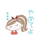 ポニーテールの★怒れるお姉さん（個別スタンプ：28）