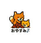 秋だね～！ドット絵柴犬ほっこりハロウィン（個別スタンプ：16）