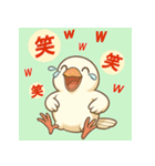 白文鳥 日常 基本スタンプ①（個別スタンプ：9）