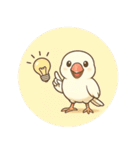 白文鳥 日常 基本スタンプ①（個別スタンプ：35）