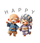 仲良し爺さんと婆さん！可愛い（個別スタンプ：13）