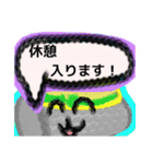 【毛糸編1】灰色のうさぎ（個別スタンプ：10）