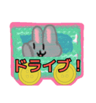 【毛糸編1】灰色のうさぎ（個別スタンプ：18）