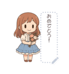 ミニふわガール＊（個別スタンプ：4）