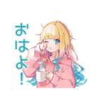 パーカーの女の子の秋（個別スタンプ：2）