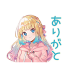 パーカーの女の子の秋（個別スタンプ：3）