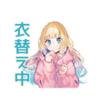 パーカーの女の子の秋（個別スタンプ：9）