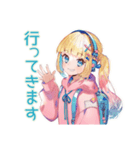 パーカーの女の子の秋（個別スタンプ：12）