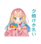 パーカーの女の子の秋（個別スタンプ：38）