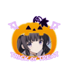 美少女の秋・ハロウィン（個別スタンプ：1）