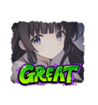 美少女の秋・ハロウィン（個別スタンプ：3）