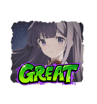 美少女の秋・ハロウィン（個別スタンプ：7）