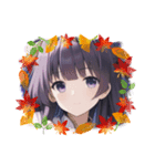 美少女の秋・ハロウィン（個別スタンプ：14）