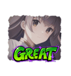 美少女の秋・ハロウィン（個別スタンプ：23）