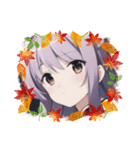 美少女の秋・ハロウィン（個別スタンプ：34）