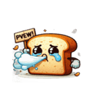 泣きすぎて溶けるトースト（個別スタンプ：4）