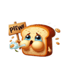 泣きすぎて溶けるトースト（個別スタンプ：6）