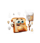 泣きすぎて溶けるトースト（個別スタンプ：11）