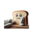 泣きすぎて溶けるトースト（個別スタンプ：12）