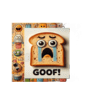 泣きすぎて溶けるトースト（個別スタンプ：14）