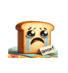 泣きすぎて溶けるトースト（個別スタンプ：15）