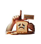 泣きすぎて溶けるトースト（個別スタンプ：23）