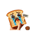 泣きすぎて溶けるトースト（個別スタンプ：31）