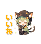 【動く】猫が大好き♡猫耳ガール 日常（個別スタンプ：8）