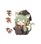 【動く】猫が大好き♡猫耳ガール 日常（個別スタンプ：10）