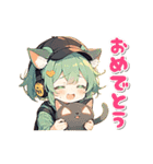 【動く】猫が大好き♡猫耳ガール 日常（個別スタンプ：15）