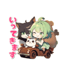 【動く】猫が大好き♡猫耳ガール 日常（個別スタンプ：17）