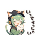 【動く】猫が大好き♡猫耳ガール 日常（個別スタンプ：18）