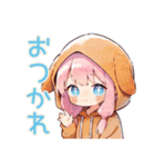 褒めてほしい犬耳パーカーの女の子（個別スタンプ：3）