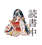 巫女さんの秋★和風きつね面（個別スタンプ：21）