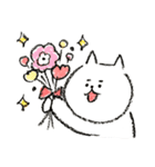 まゆ猫 クレヨンver.【お祝い・日常】（個別スタンプ：2）