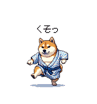 浴衣で夏の終わりな太っちょ柴犬（個別スタンプ：10）