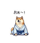 浴衣で夏の終わりな太っちょ柴犬（個別スタンプ：16）