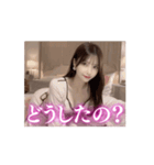 【動く】パジャマ姿の可愛い彼女（個別スタンプ：6）