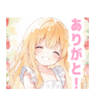 苺とブロンドの女の子スタンプ（個別スタンプ：6）
