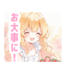 苺とブロンドの女の子スタンプ（個別スタンプ：33）