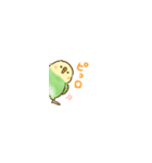 カラフルインコの超小さいスタンプ（個別スタンプ：19）