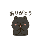 黒ポメ。1（個別スタンプ：5）