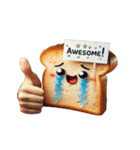 涙いっぱいの超かわいいトースト（個別スタンプ：9）