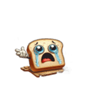 涙いっぱいの超かわいいトースト（個別スタンプ：28）