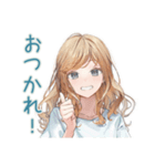 丁寧な優しいお姉さん（個別スタンプ：9）