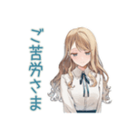 丁寧な優しいお姉さん（個別スタンプ：28）