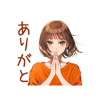 ボブカットの女の子の週末♡（個別スタンプ：3）